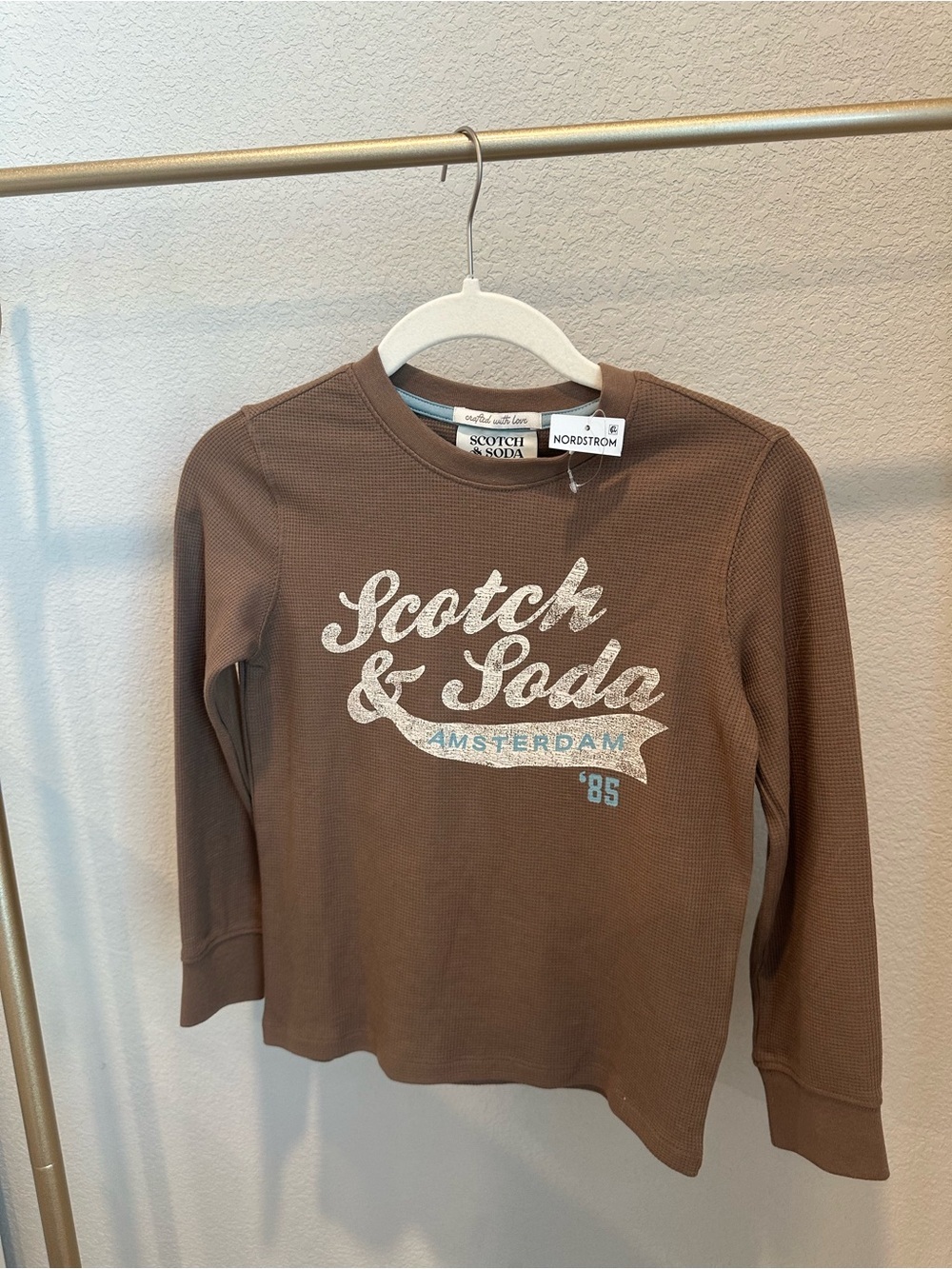 Scotch & Soda Kids Brown Long-Sleeve Logo Tee